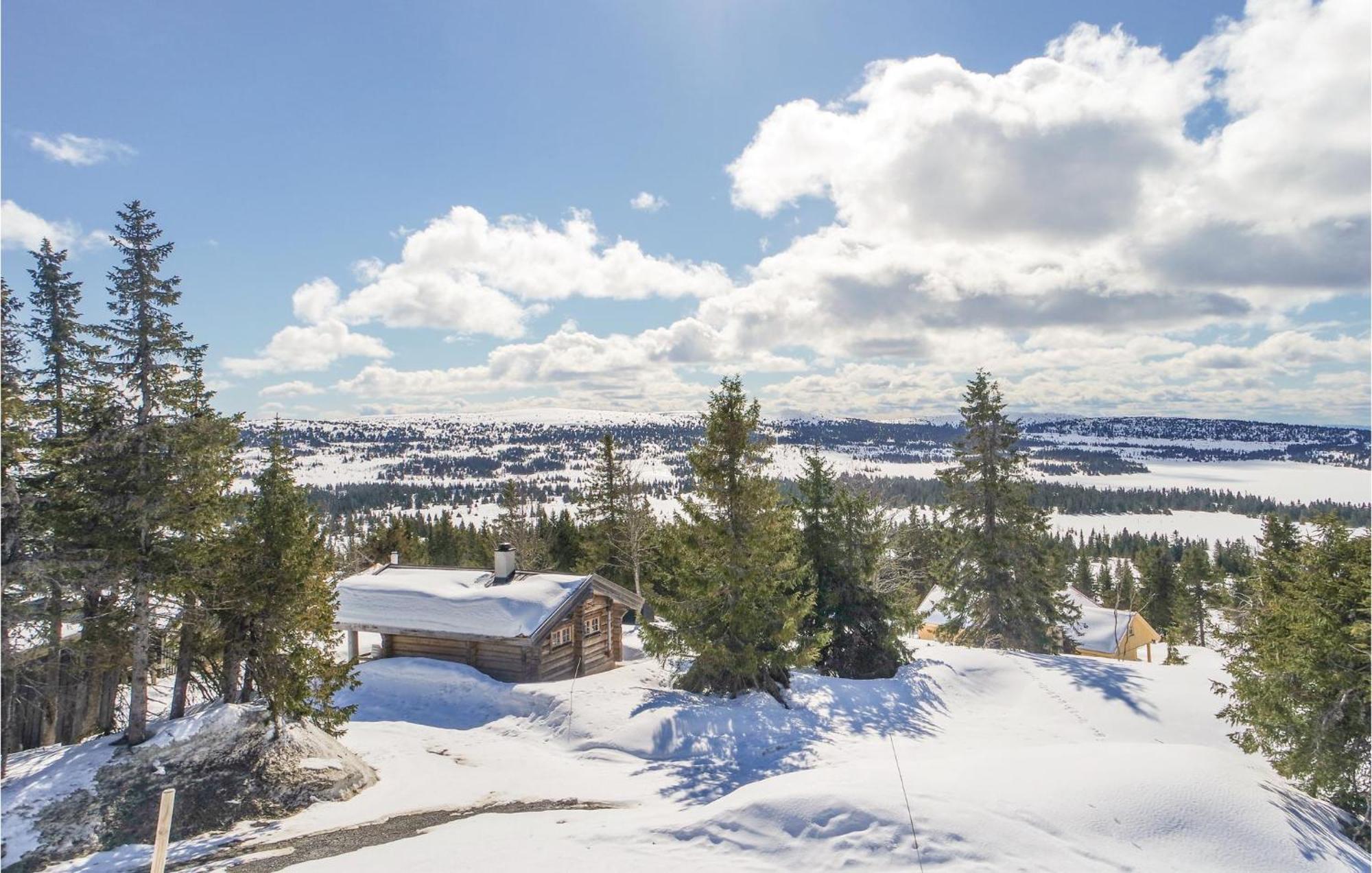 Amazing Home In Sjusjoen With Kitchen Exterior photo